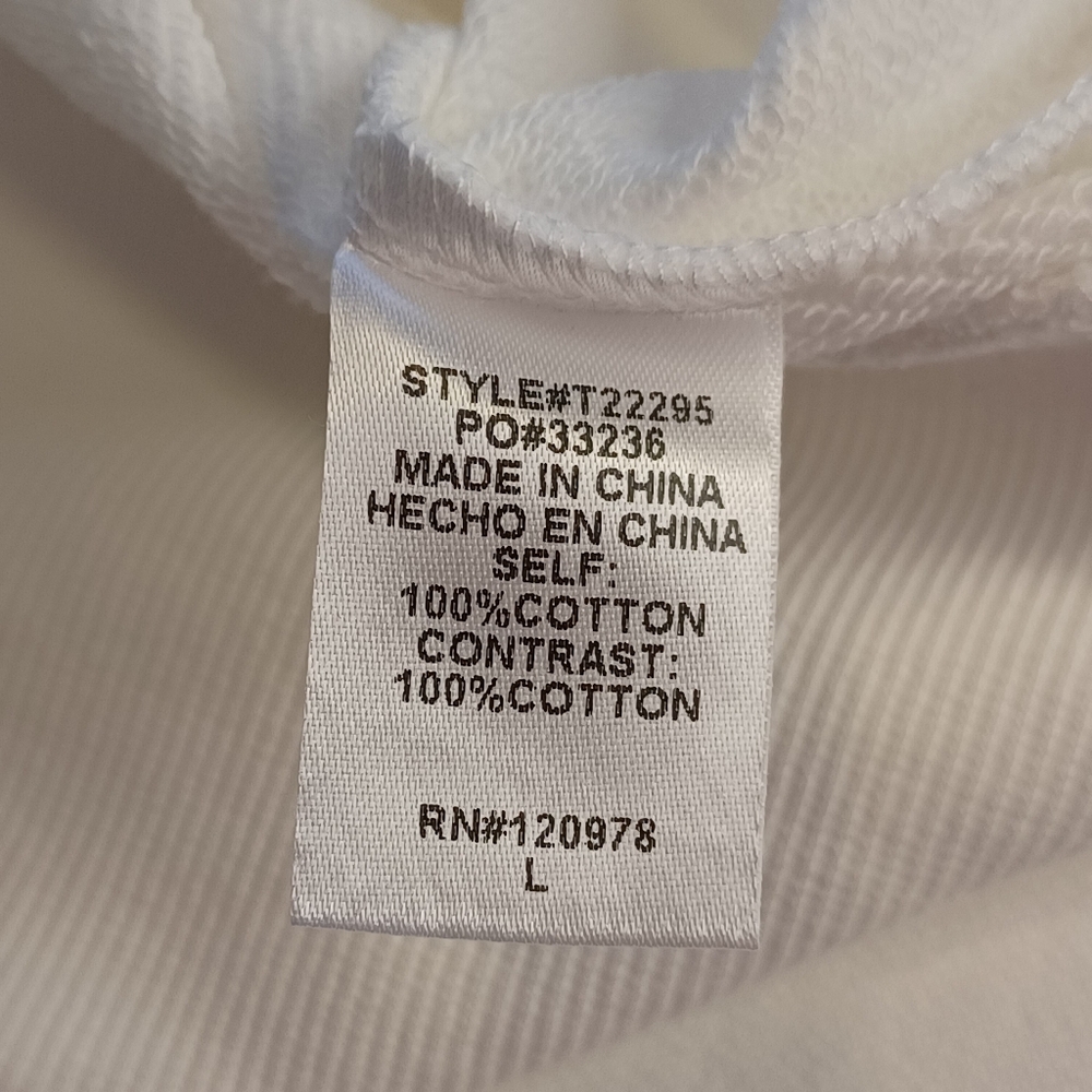 NEW Entro Sleeveless Tunic Sweatshirt Ivory Womens Sz Lg NWT - Picture 6 of 8